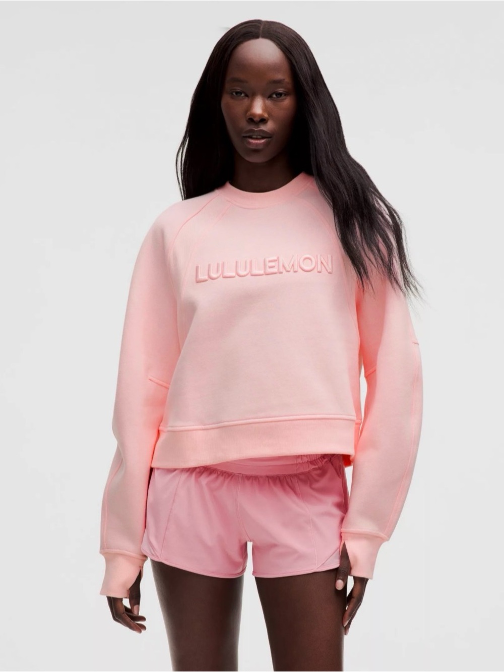 NWT Lululemon Scuba Oversized Pullover Wordmark, Strawberry Milkshake